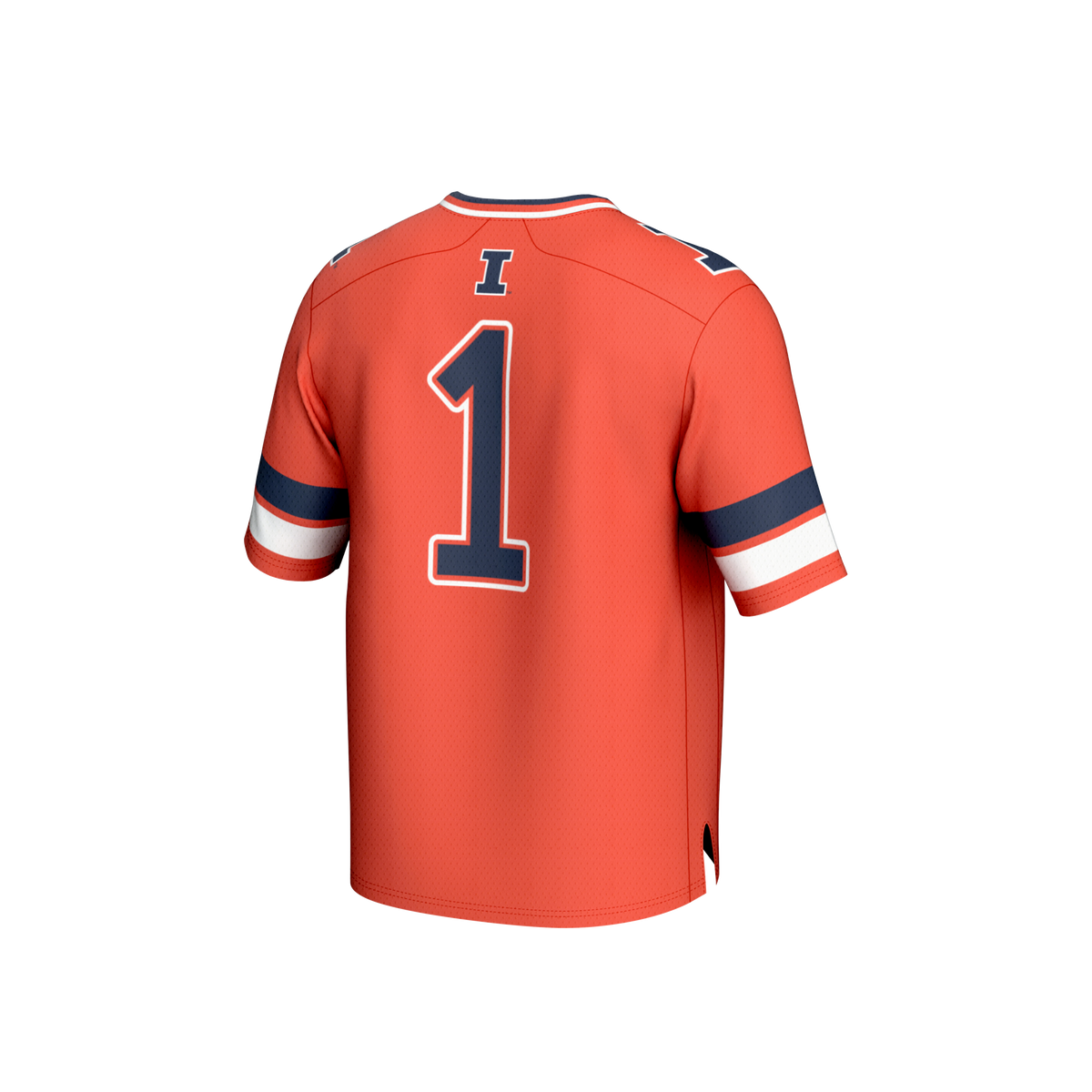 #1 Illinois Fighting Illini Collegiate Football Fashion Jersey - Orange product image 4, provided for visual reference and