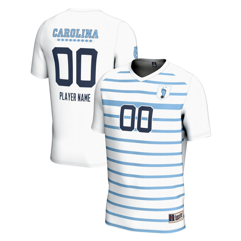 North Carolina Tar Heels NIL Pick-A-Player Lightweight Soccer Jersey - White product image 1, provided for visual reference