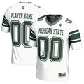 Michigan State Spartans NIL Pick-A-Player Football Jersey - White product image 1, provided for visual reference and product