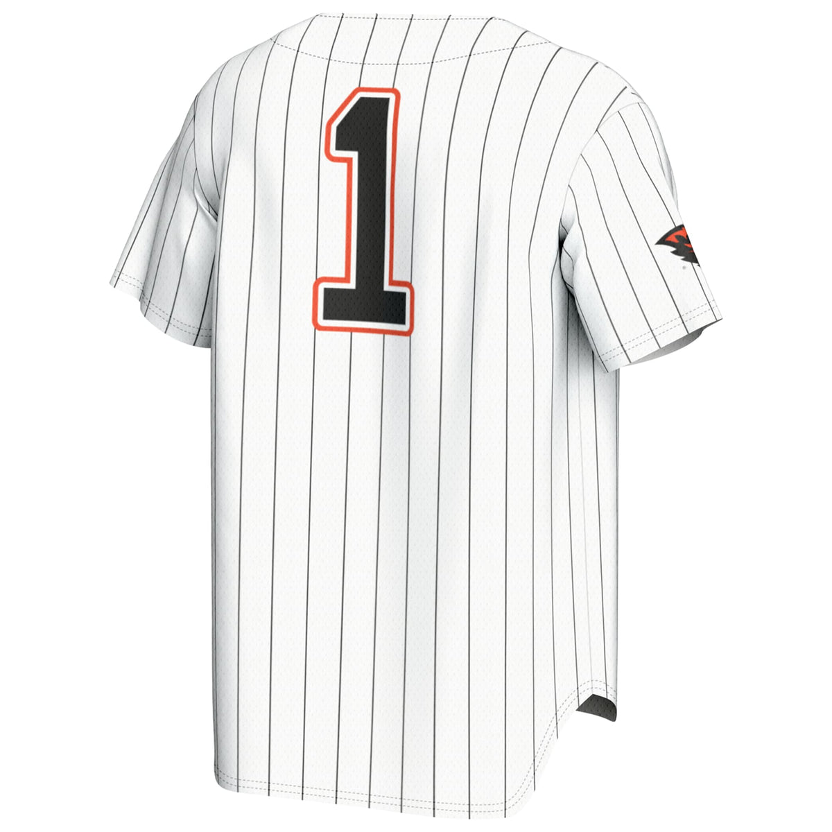 #1 Oregon State Beavers Lightweight Baseball Fashion Jersey - White product image 4, provided for visual reference and