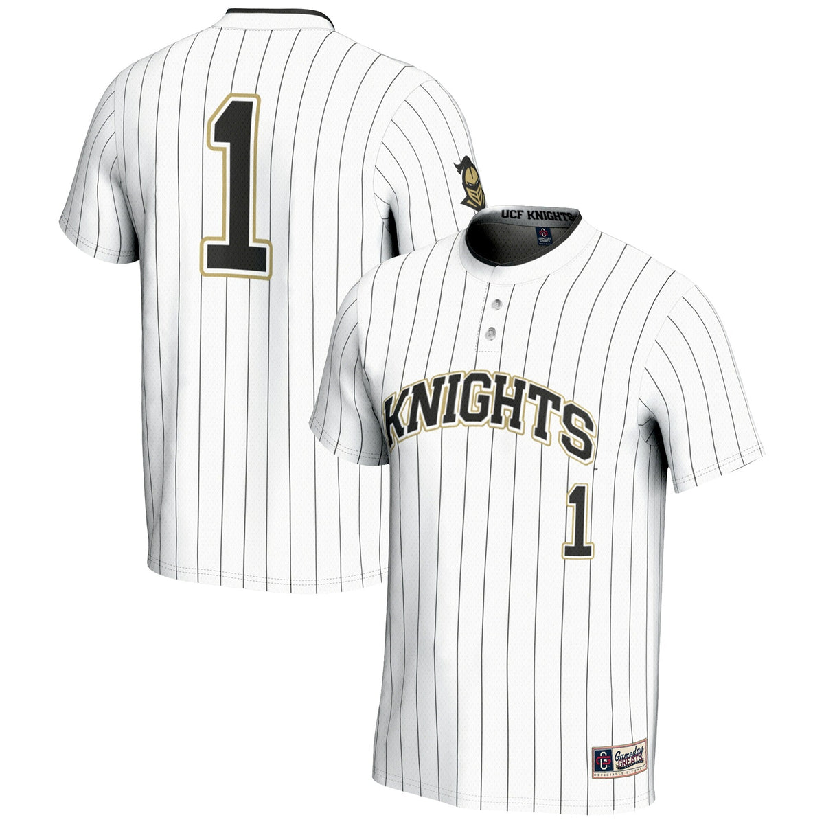 #1 UCF Knights Lightweight Softball Jersey - White product image 1, provided for visual reference and product detail review