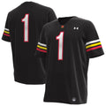#1 Maryland Terrapins Replica Football Jersey - Black product image 1, provided for visual reference and product detail