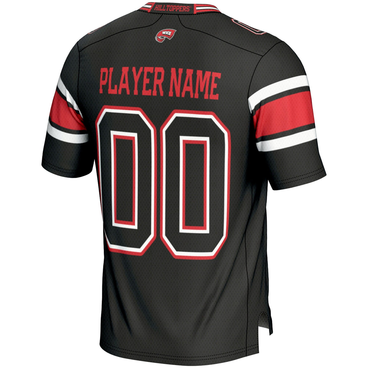 Western Kentucky Hilltoppers NIL Pick-A-Player Football Jersey - Black product image 4, provided for visual reference and