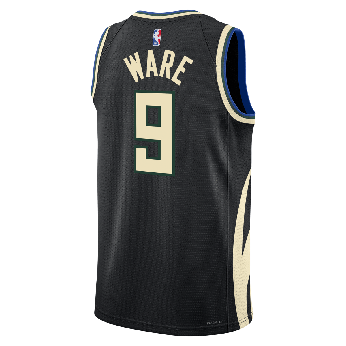 Milwaukee Bucks Statement Edition Swingman Jersey - Hunter Green - Kel'el Ware product image 4, provided for visual