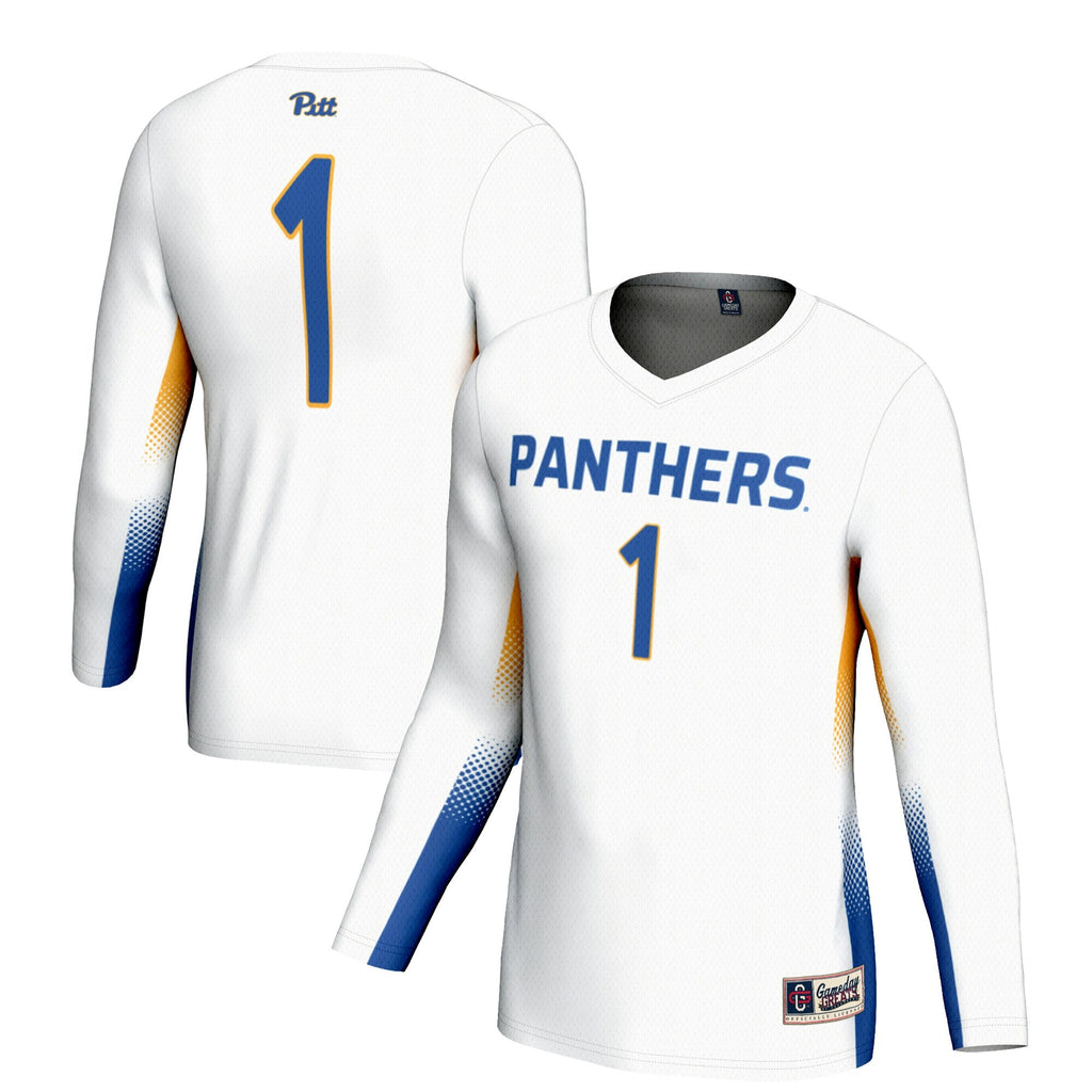 #1 Pitt Panthers Lightweight Volleyball Jersey - White product image 2, provided for visual reference and product detail