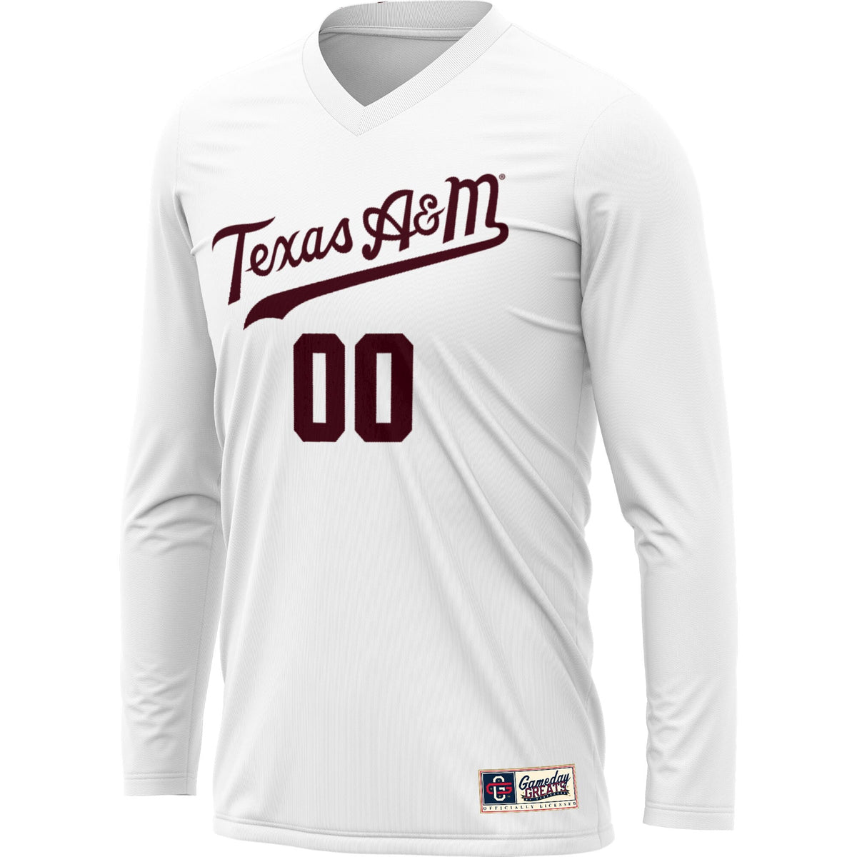 Texas A&M Aggies NIL Pick-A-Player Lightweight Volleyball Jersey - White product image 3, provided for visual reference and