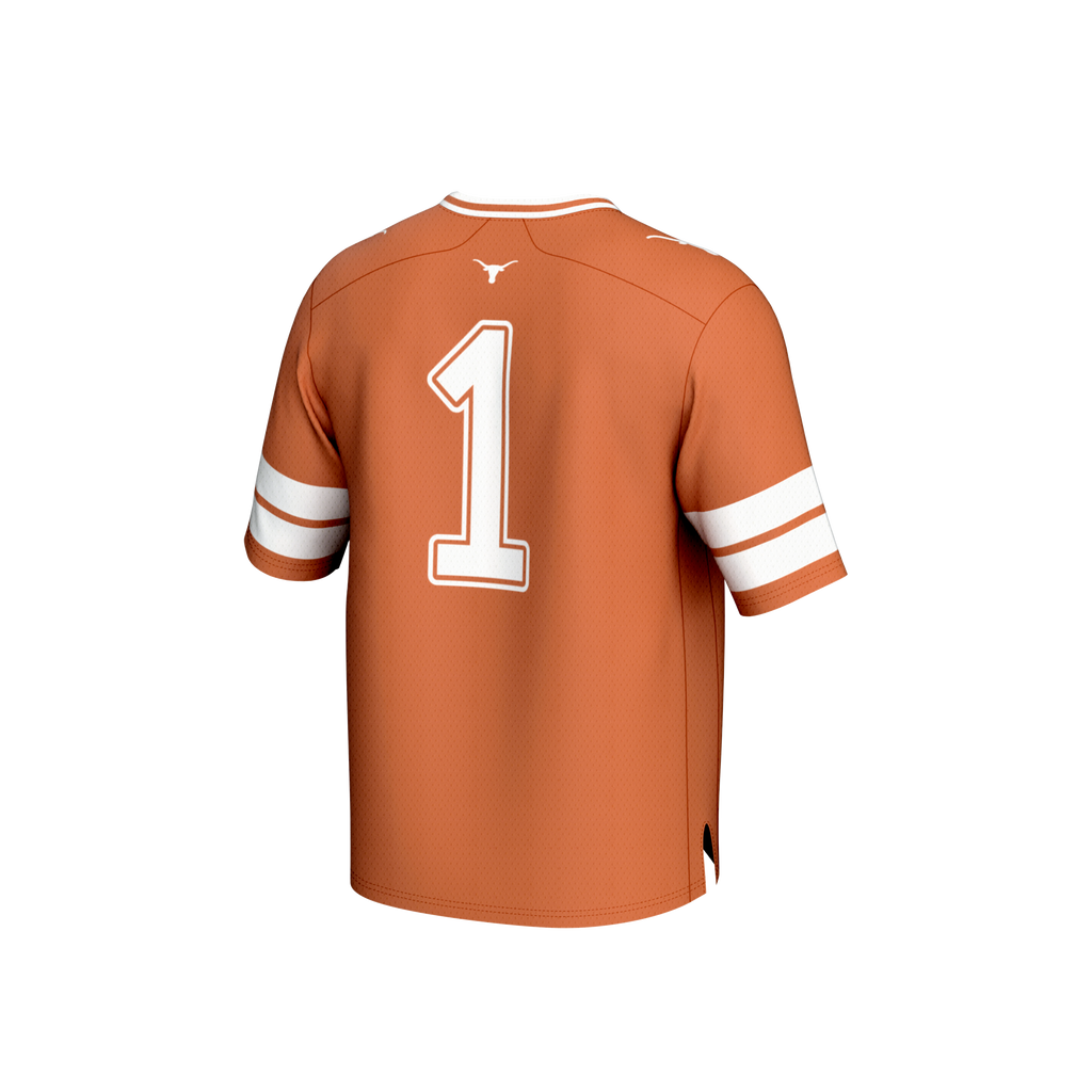 #1 Texas Longhorns Football Fashion Jersey - Texas Orange product image 4, provided for visual reference and product detail