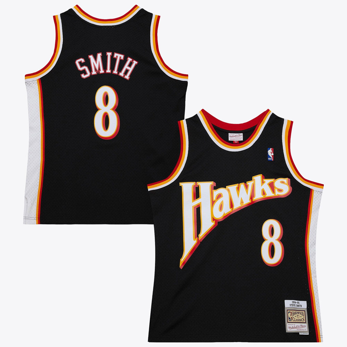 Atlanta Hawks Steve Smith 1994 Dark Authentic Jersey - Black product image 2, provided for visual reference and product