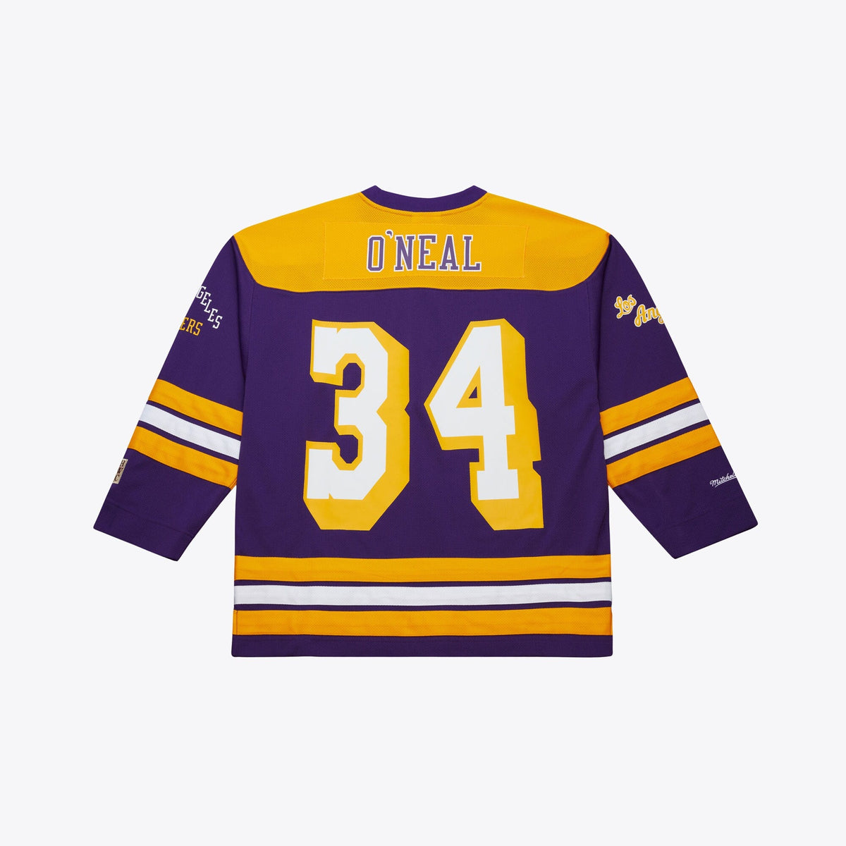 Los Angeles Lakers Shaquille O'Neal 1997 Maxxed Out Fashion Hockey Jersey - Purple product image 3, provided for visual