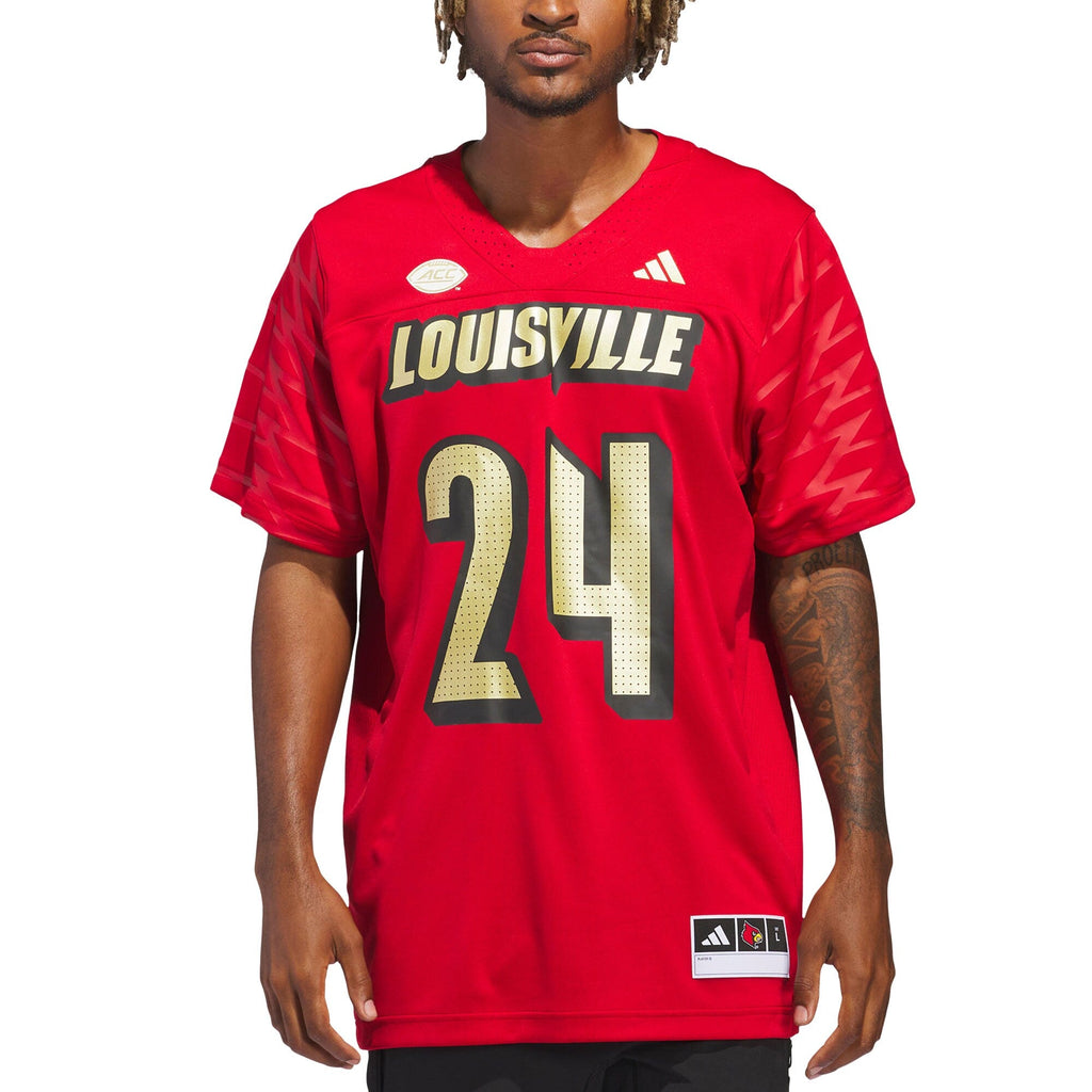 #24 Red Louisville Cardinals Alternate Premier Strategy Jersey product image 1, provided for visual reference and product
