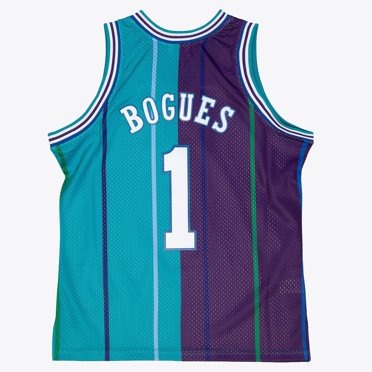 Charlotte Hornets Muggsy Bogues 1994 Split Swingman Jersey product image 4, provided for visual reference and product detail