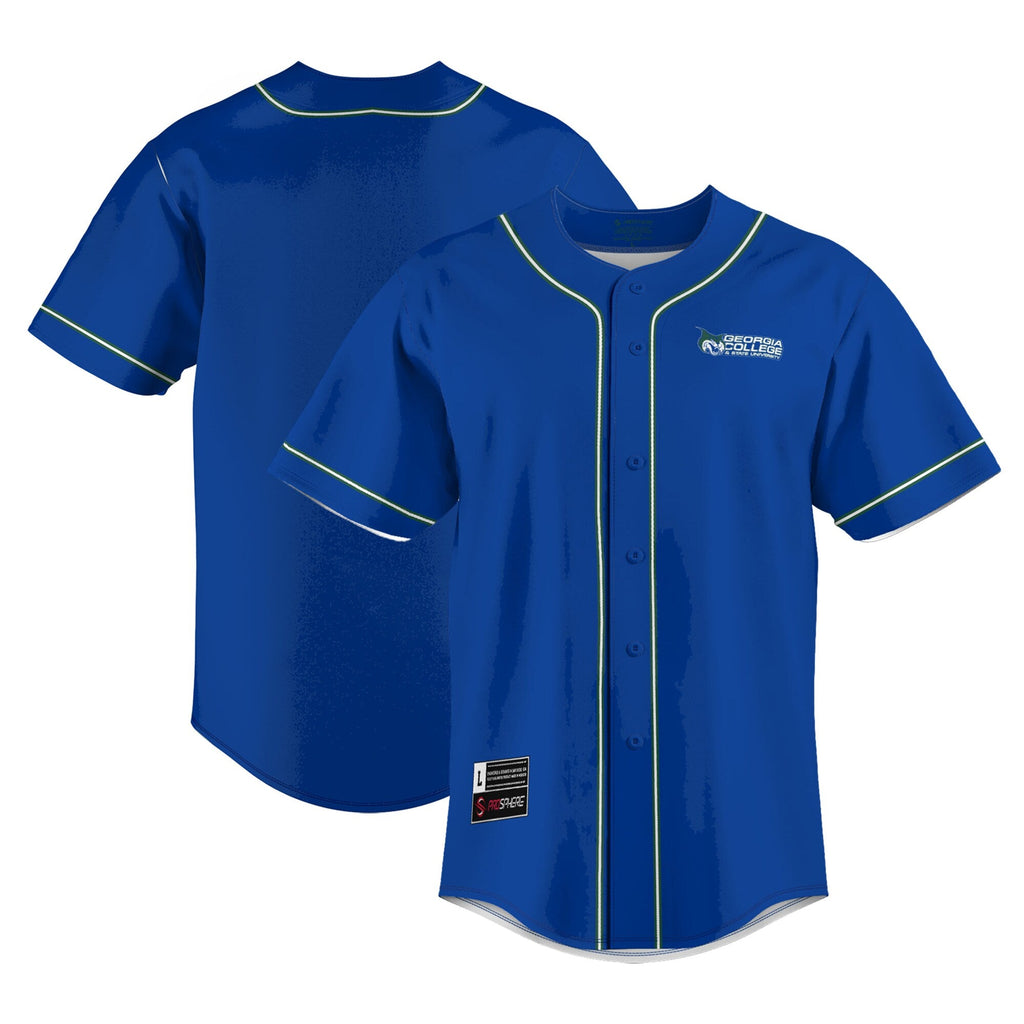 Georgia College Bobcats Lightweight Baseball Jersey - Blue product image 1, provided for visual reference and product detail