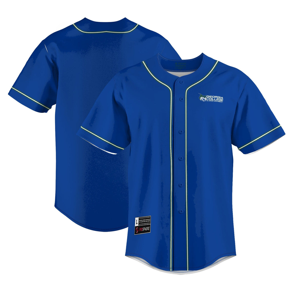Georgia College Bobcats Lightweight Baseball Jersey - Blue product image 1, provided for visual reference and product detail