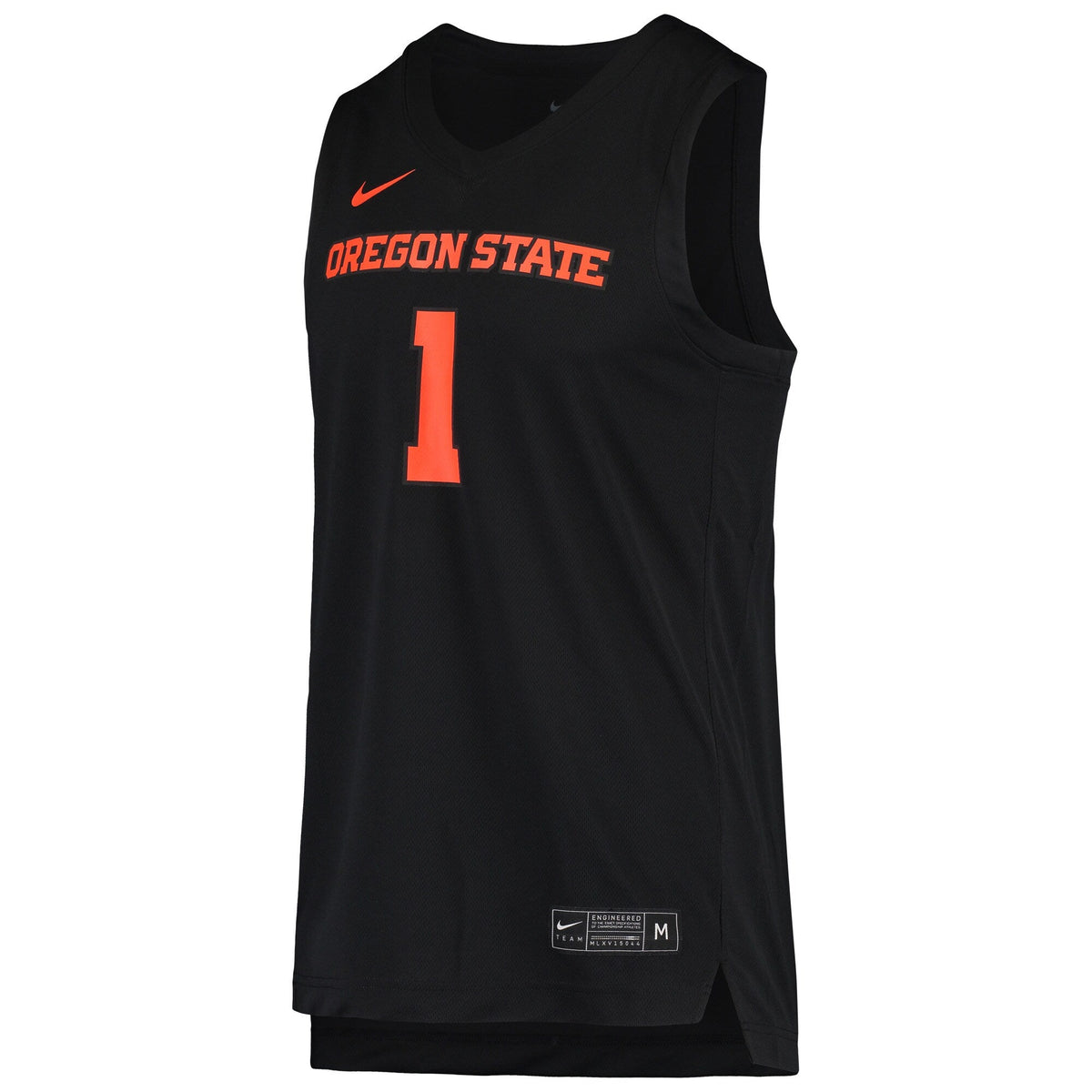 #1 Black Oregon State Beavers Replica Basketball Jersey product image 3, provided for visual reference and product detail