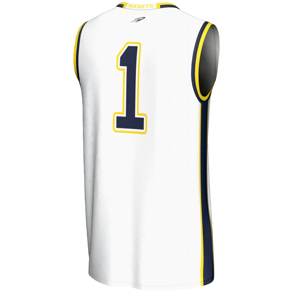 #1 Toledo Rockets Lightweight Basketball Jersey - White product image 4, provided for visual reference and product detail
