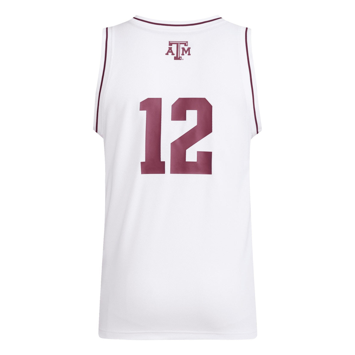#12 Texas A&M Aggies Replica Swingman Jersey - White product image 4, provided for visual reference and product detail review