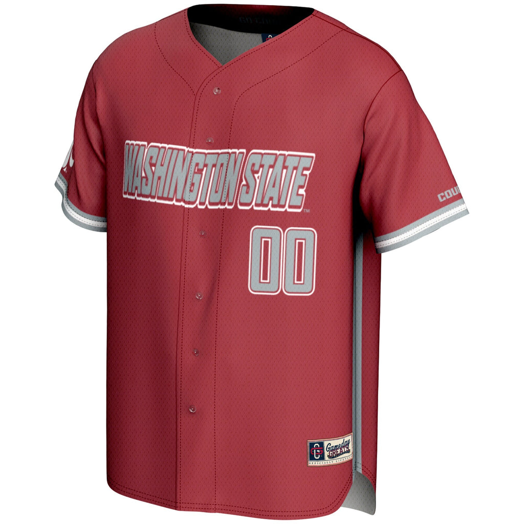 Washington State Cougars NIL Pick-A-Player Lightweight Baseball Jersey - Crimson product image 3, provided for visual