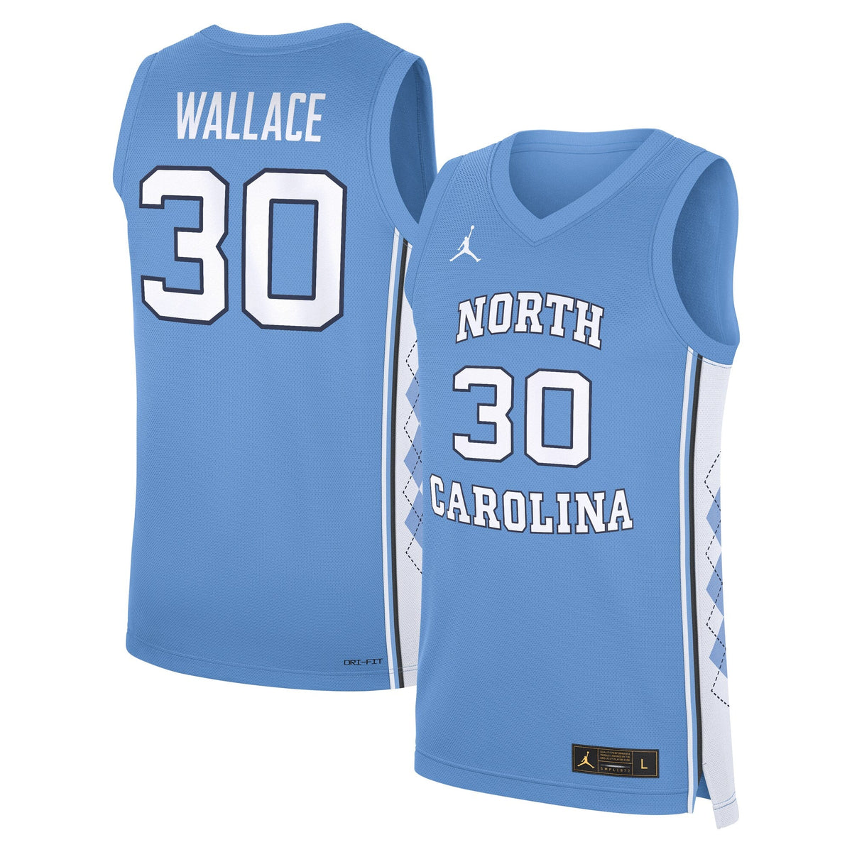 Rasheed Wallace Carolina Blue North Carolina Tar Heels Road Replica Basketball Jersey product image 1, provided for visual