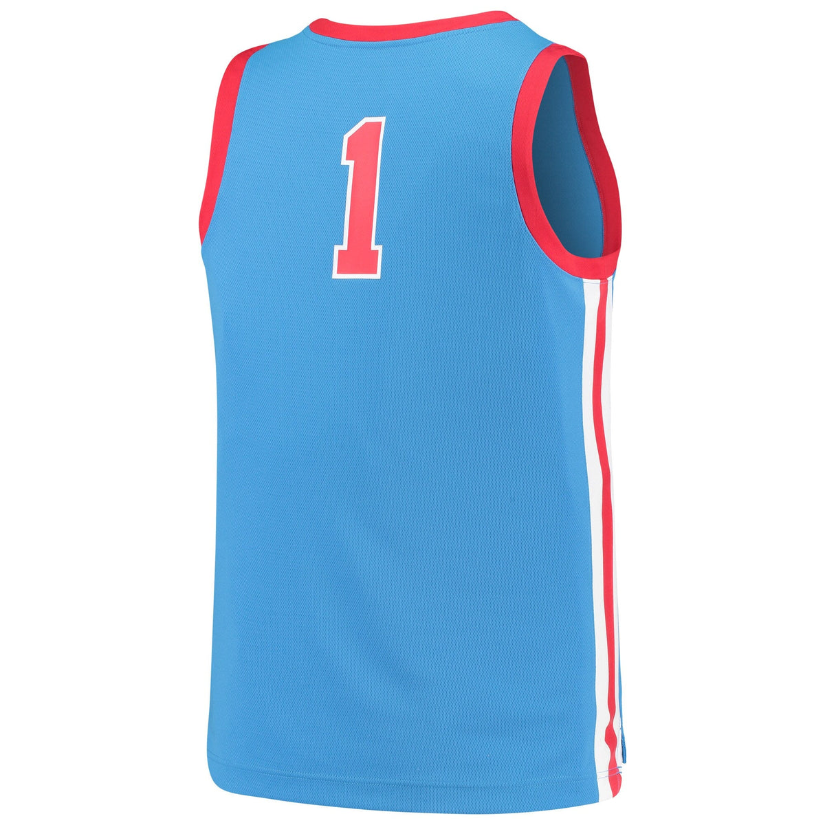 #1 Ole Miss Rebels Replica Basketball Jersey - Light Blue product image 4, provided for visual reference and product detail