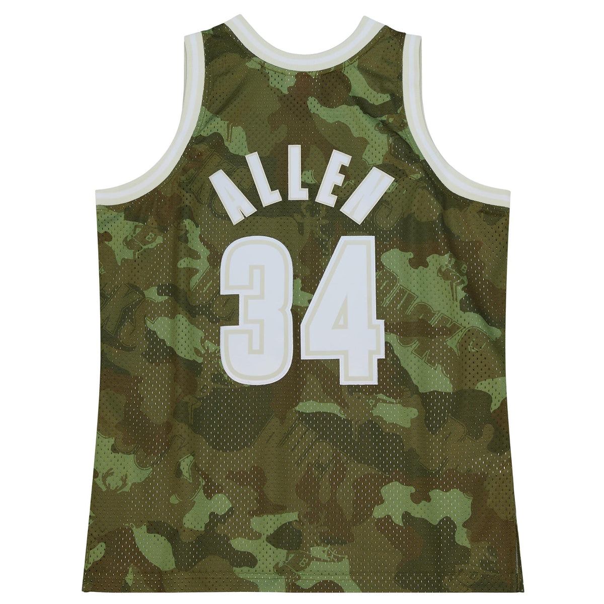 Milwaukee Bucks NBA Ray Allen 2000 Ghost Green Camo Swingman Jersey product image 3, provided for visual reference and