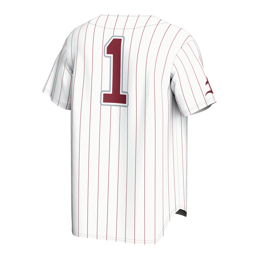 Fordham Rams Lightweight Collegiate Baseball Fashion Jersey - White product image 4, provided for visual reference and