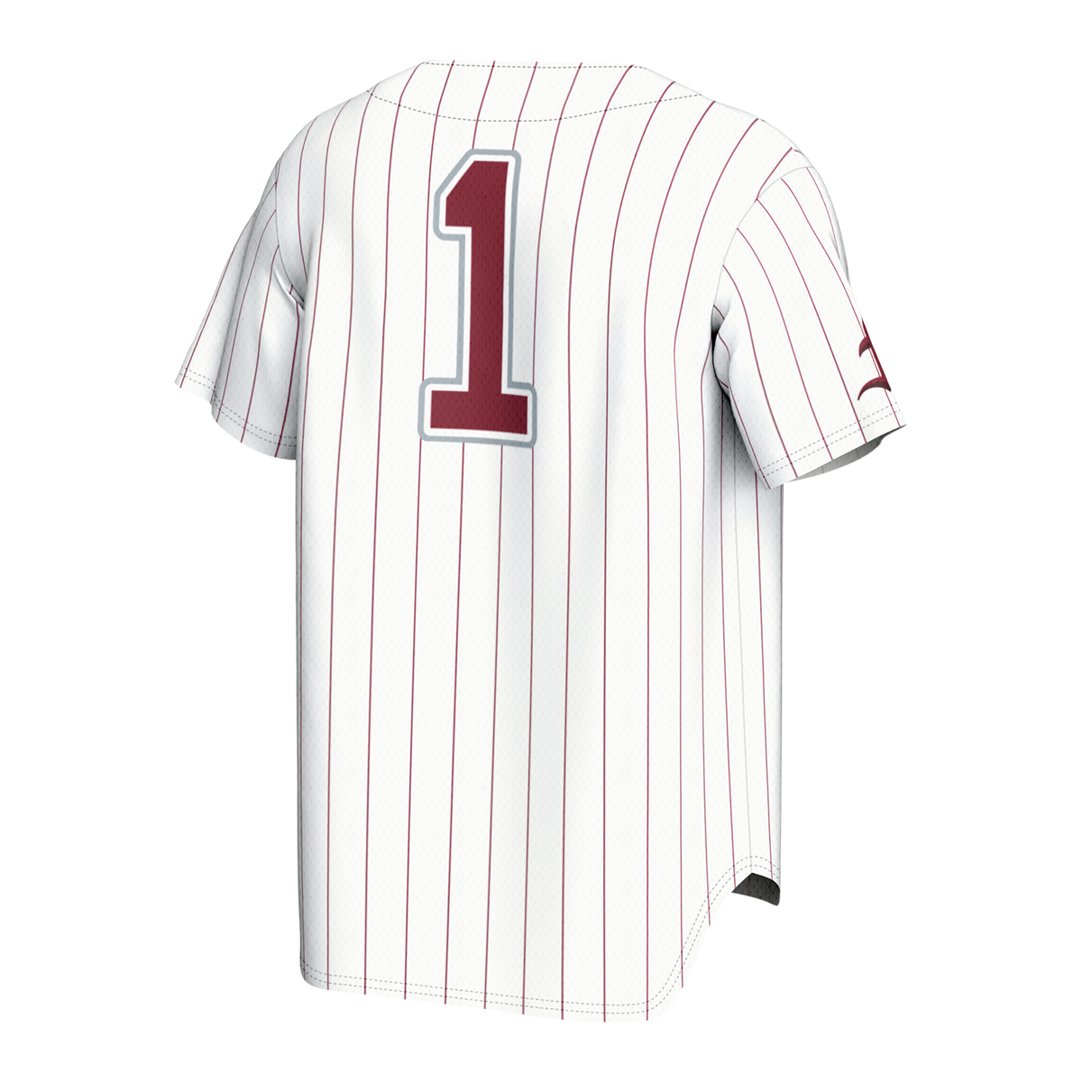 Fordham Rams Lightweight Collegiate Baseball Fashion Jersey - White product image 4, provided for visual reference and