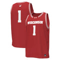 #1 Wisconsin Badgers Replica Basketball Jersey - Red product image 1, provided for visual reference and product detail review