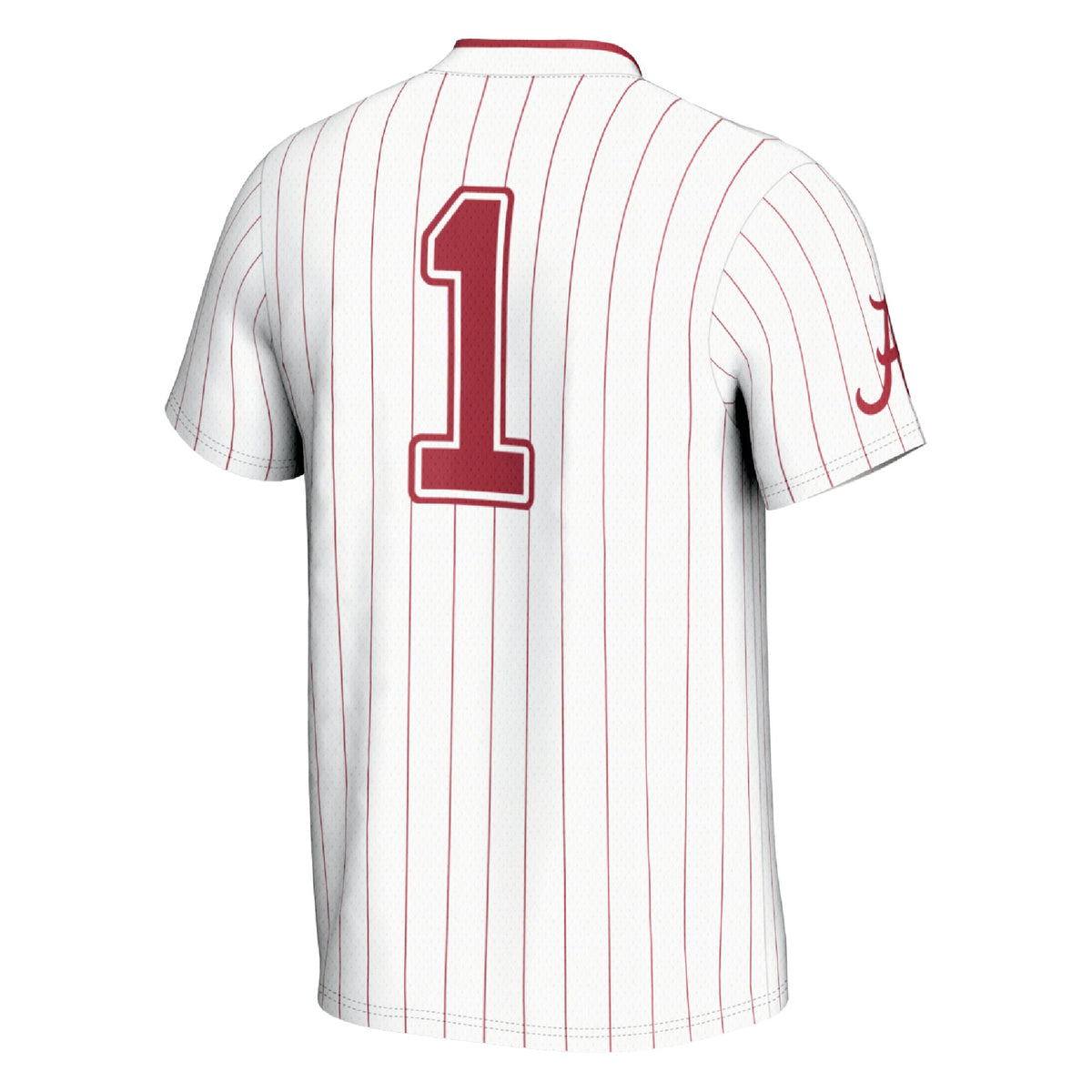 #1 Alabama Crimson Tide Lightweight Softball Fashion Jersey - White product image 4, provided for visual reference and