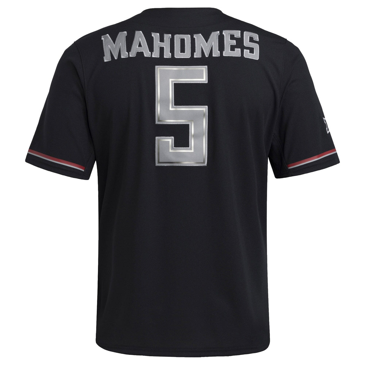 Patrick Mahomes Texas Tech Red Raiders Replica Baseball Jersey - Black product image 4, provided for visual reference and