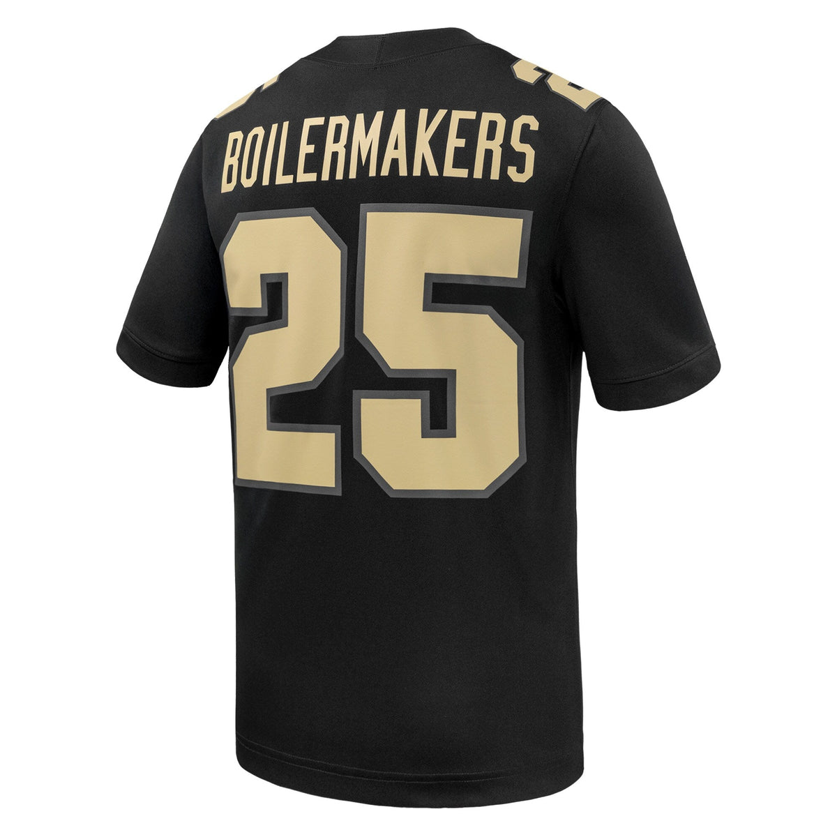 #25 Black Purdue Boilermakers Alternate Game Football Jersey product image 4, provided for visual reference and product