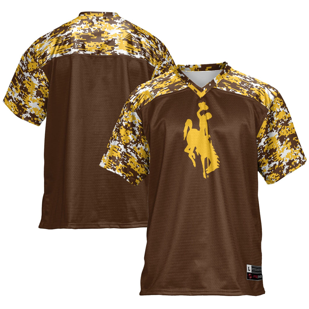 Wyoming Cowboys Football Jersey - Brown product image 2, provided for visual reference and product detail review