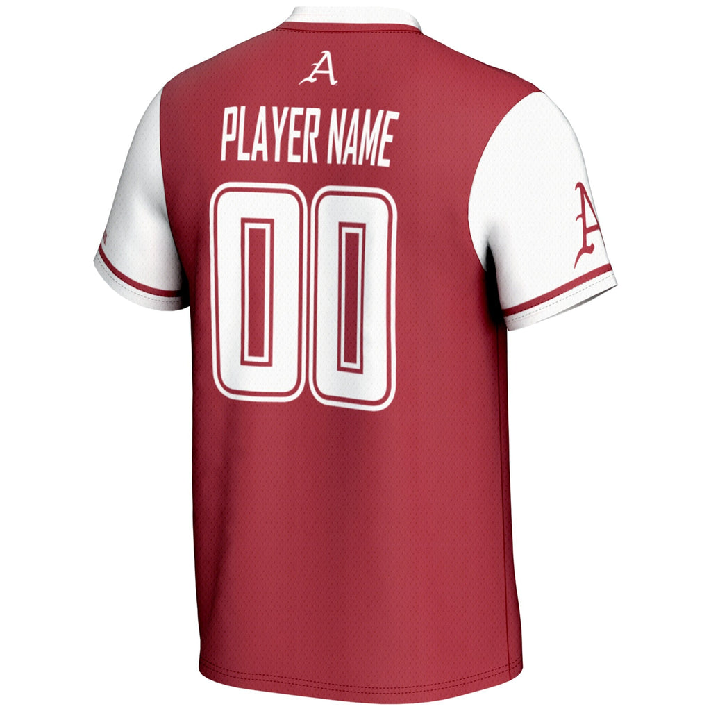 Arkansas Razorbacks NIL Pick-A-Player Lightweight Softball Jersey - Red product image 4, provided for visual reference and
