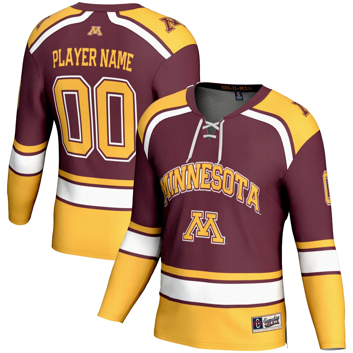 Minnesota Golden Gophers NIL Pick-A-Player Hockey Jersey - Maroon product image 2, provided for visual reference and product