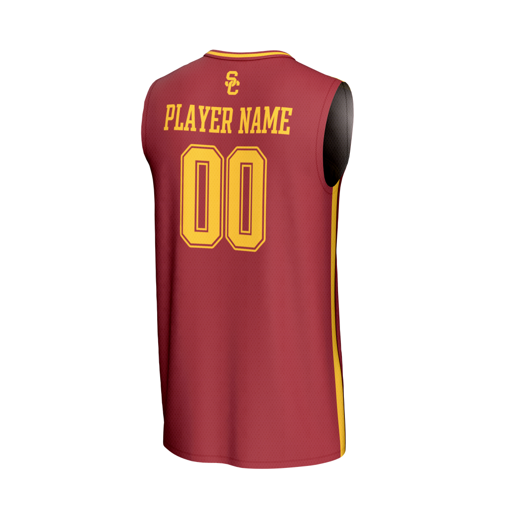 USC Trojans NIL Pick-A-Player Lightweight Basketball Fashion Jersey - Cardinal product image 4, provided for visual