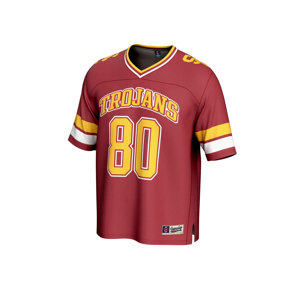 #80 USC Trojans Lightweight Collegiate Football Fashion Jersey - Cardinal product image 3, provided for visual reference and
