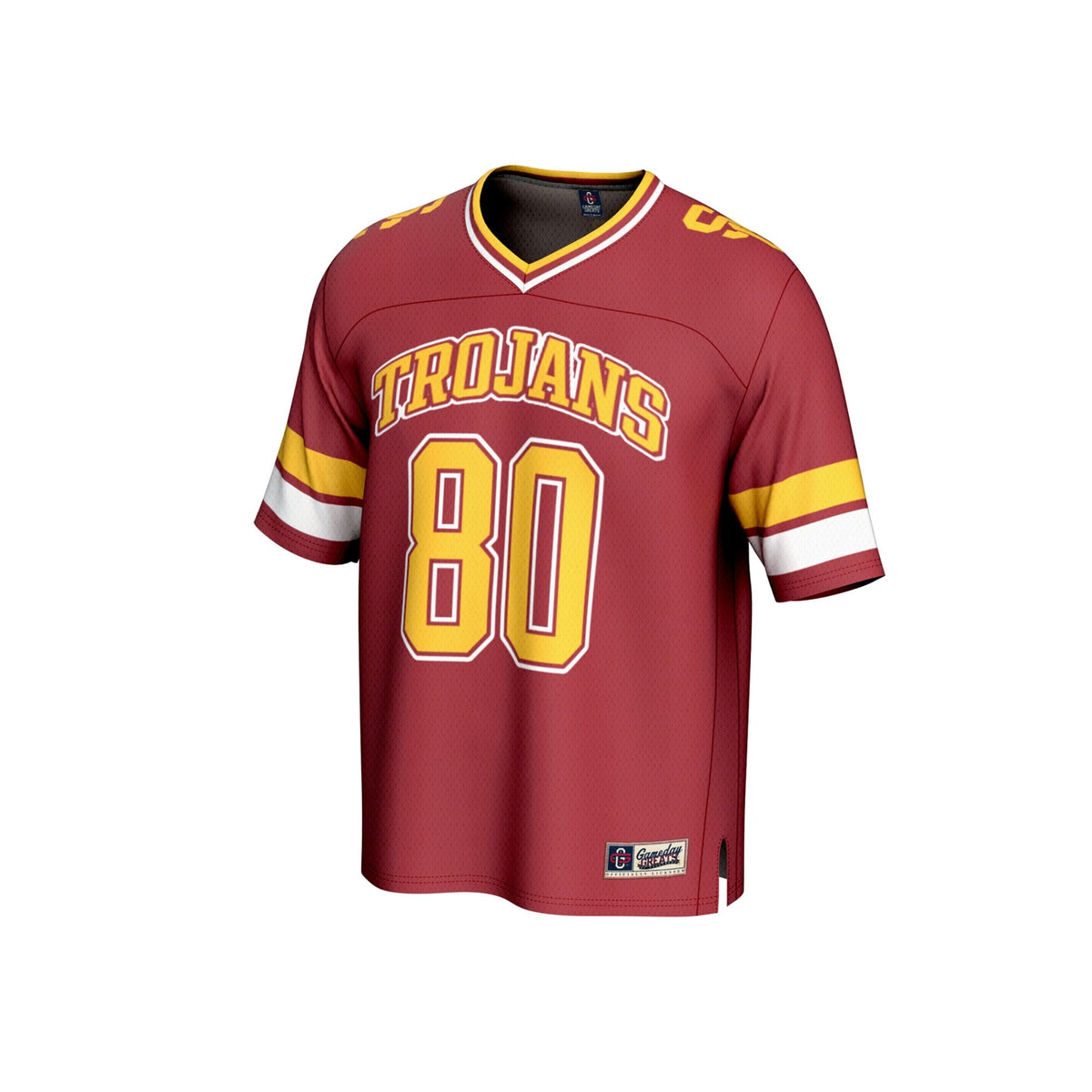 #80 USC Trojans Lightweight Collegiate Football Fashion Jersey - Cardinal product image 3, provided for visual reference and