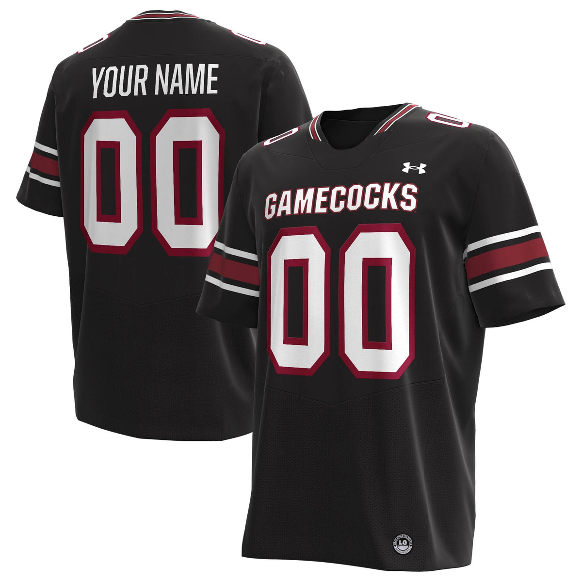 South Carolina Gamecocks Custom Replica Football Jersey - Black product image 1, provided for visual reference and product