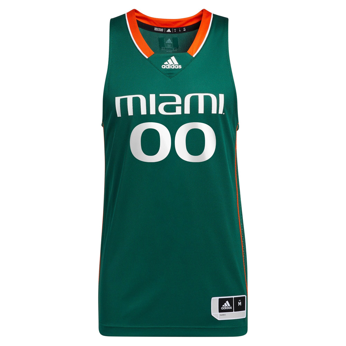 Miami Hurricanes Pick-A-Player NIL Basketball Jersey - Green product image 3, provided for visual reference and product