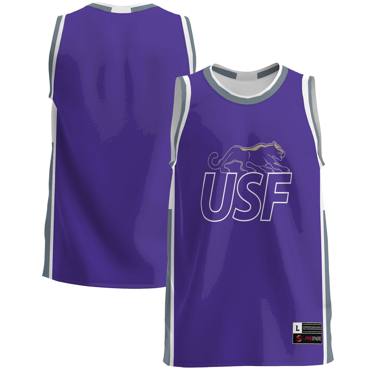 University of Sioux Falls Cougars Lightweight Basketball Jersey - Purple product image 2, provided for visual reference and