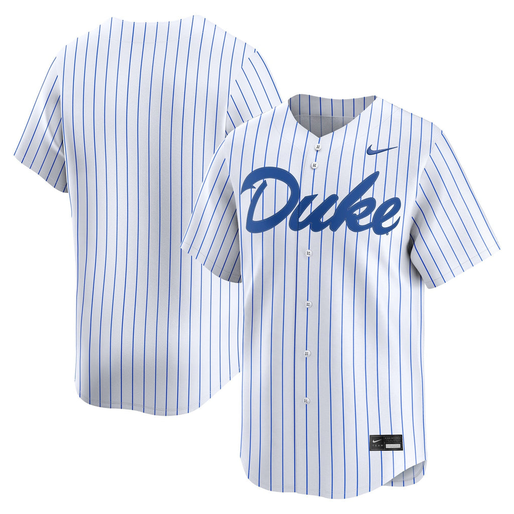 White Duke Blue Devils Baseball Limited Jersey product image 1, provided for visual reference and product detail review