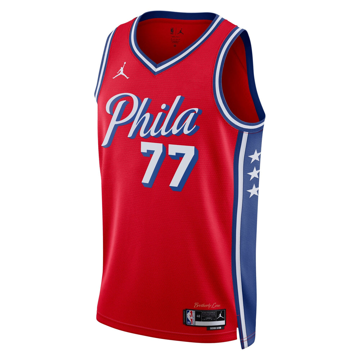 Philadelphia 76ers Statement Edition Swingman Jersey - Red - VJ Edgecombe product image 3, provided for visual reference and