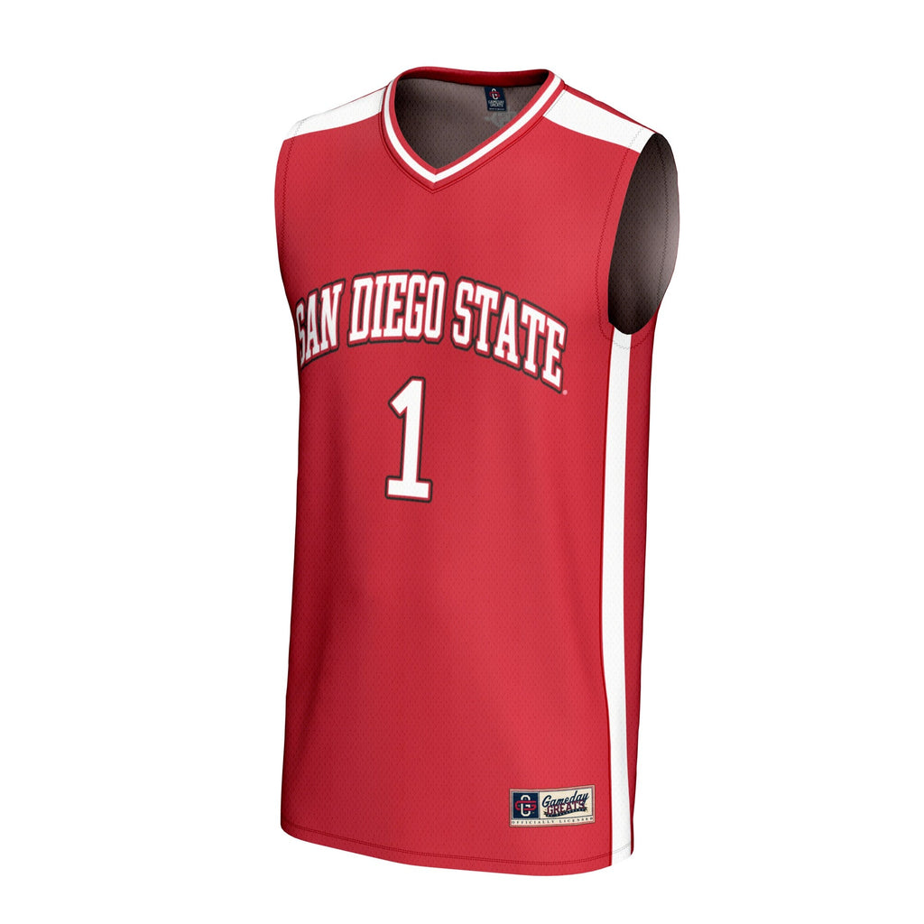 #1 San Diego State Aztecs Lightweight Basketball Fashion Jersey - Cardinal product image 3, provided for visual reference