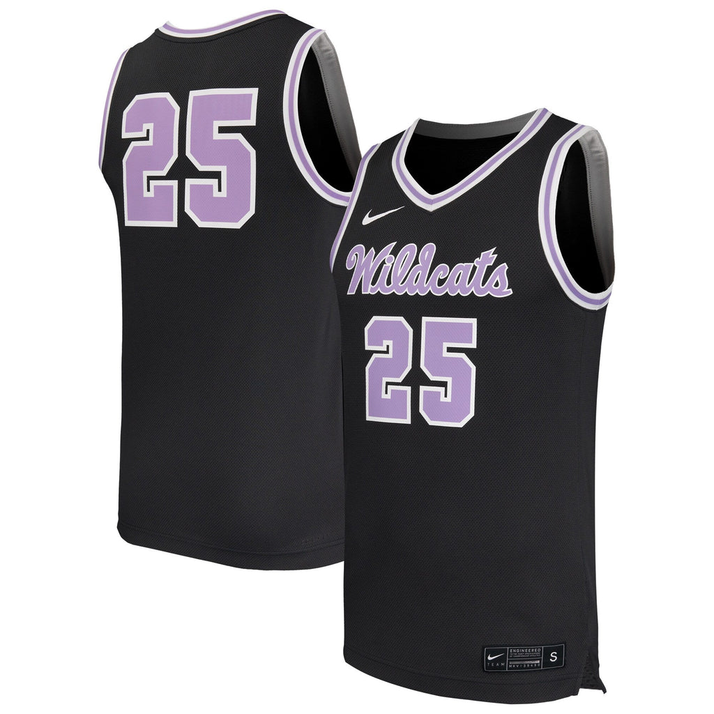 #25 Kansas State Wildcats Replica Basketball Jersey - Black product image 1, provided for visual reference and product