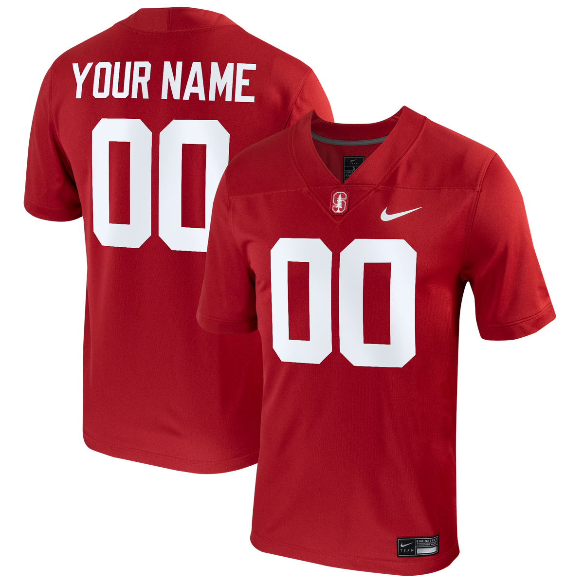 Cardinal Stanford Cardinal Football Custom Game Jersey product image 2, provided for visual reference and product detail