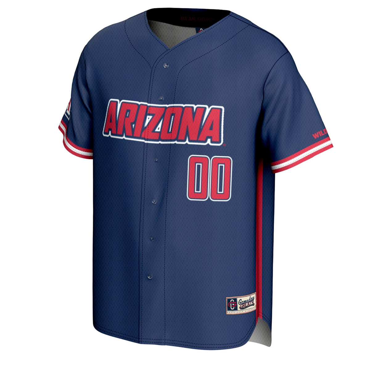 Arizona Wildcats NIL Pick-A-Player Lightweight Baseball Jersey - Navy product image 3, provided for visual reference and