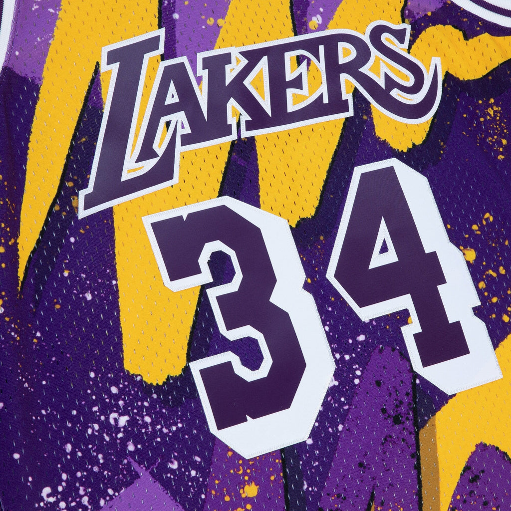 Los Angeles Lakers Shaquille O'Neal 1996 Hyper Hoops Swingman Jersey - Dark Purple product image 6, provided for visual
