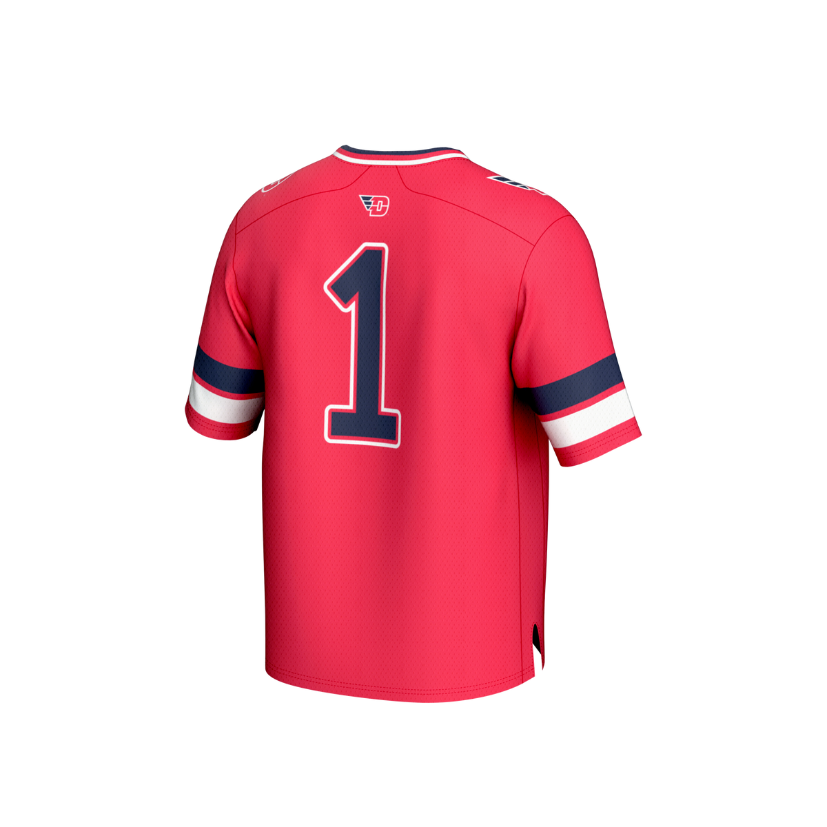 #1 Dayton Flyers Lightweight Collegiate Football Fashion Jersey - Red product image 4, provided for visual reference and
