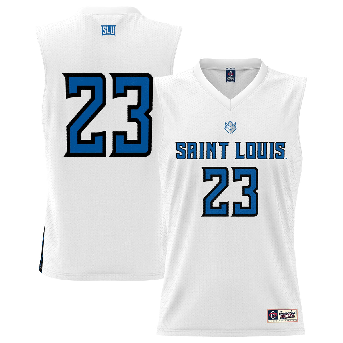 #23 Saint Louis Billikens Lightweight Basketball Jersey - White product image 1, provided for visual reference and product