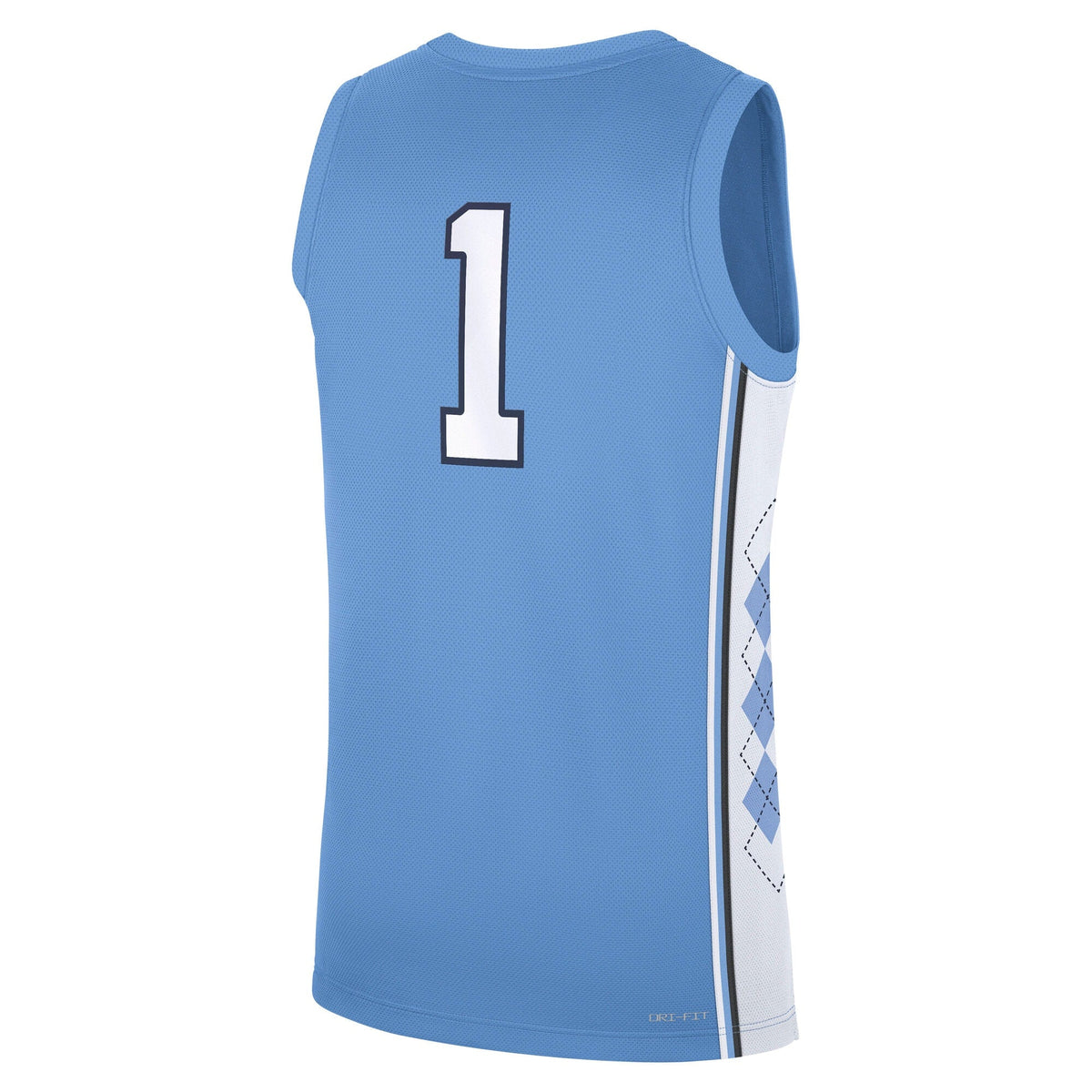 North Carolina Tar Heels Road Replica Basketball Jersey - Carolina Blue product image 4, provided for visual reference and