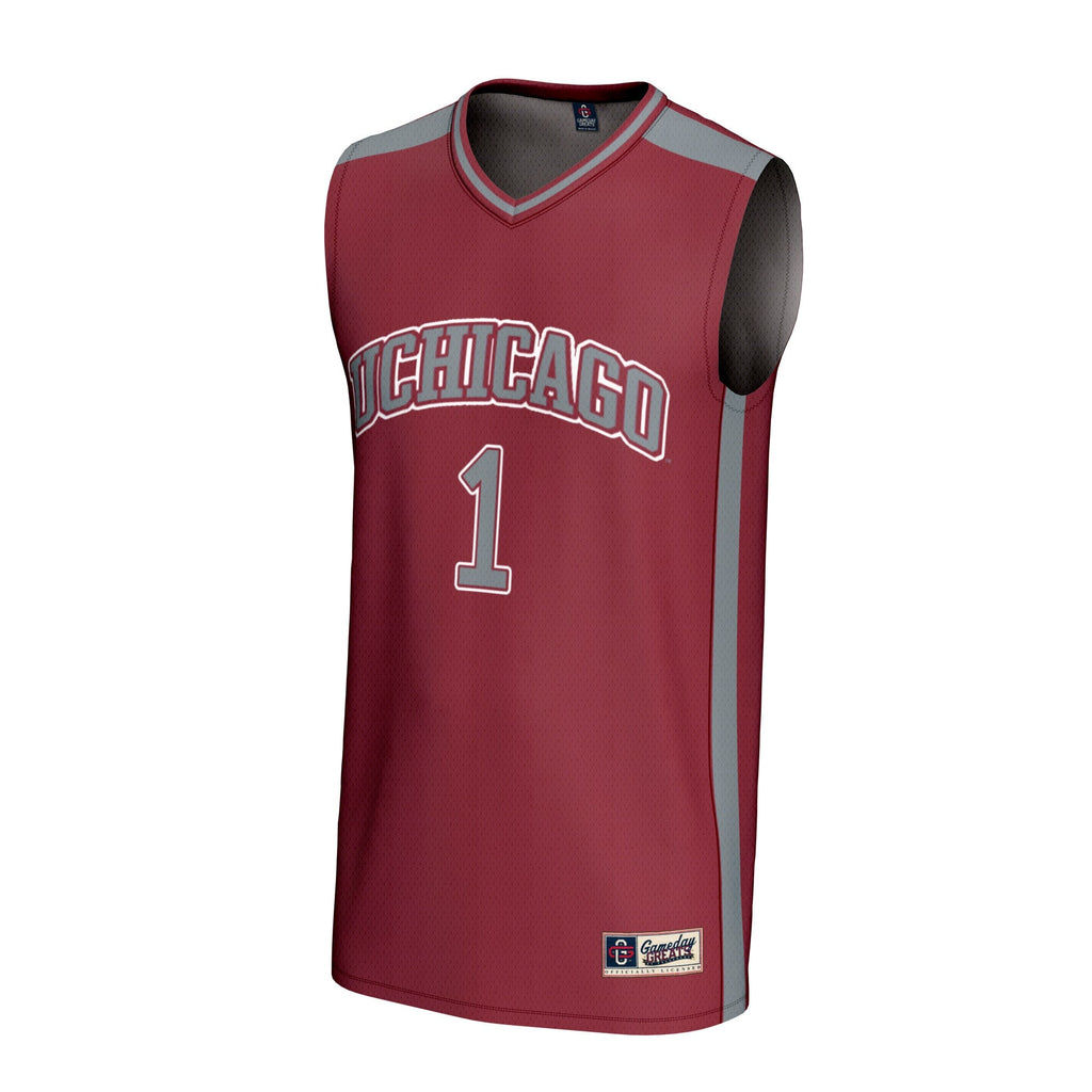 #1 UChicago Maroons Lightweight Basketball Fashion Jersey - Maroon product image 3, provided for visual reference and